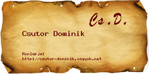 Csutor Dominik névjegykártya