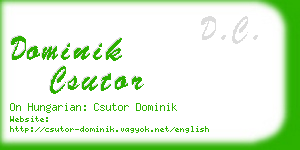 dominik csutor business card